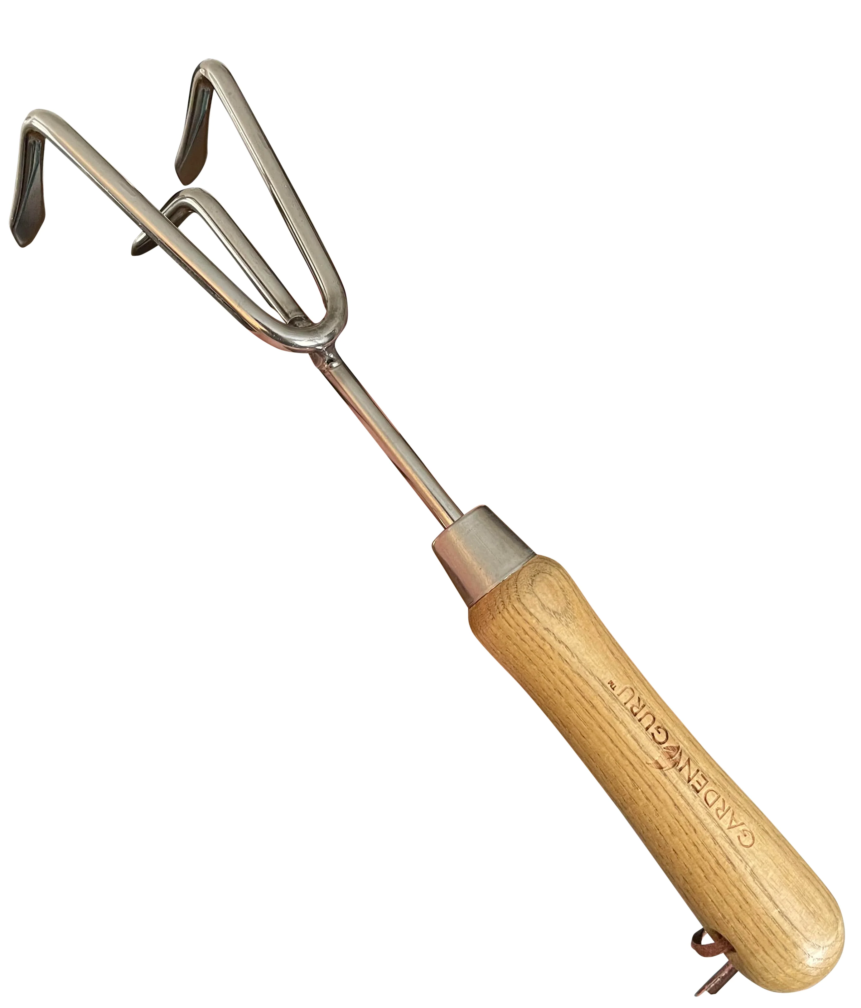 Stainless Steel Garden Cultivator (classic wood handle) - Image 3