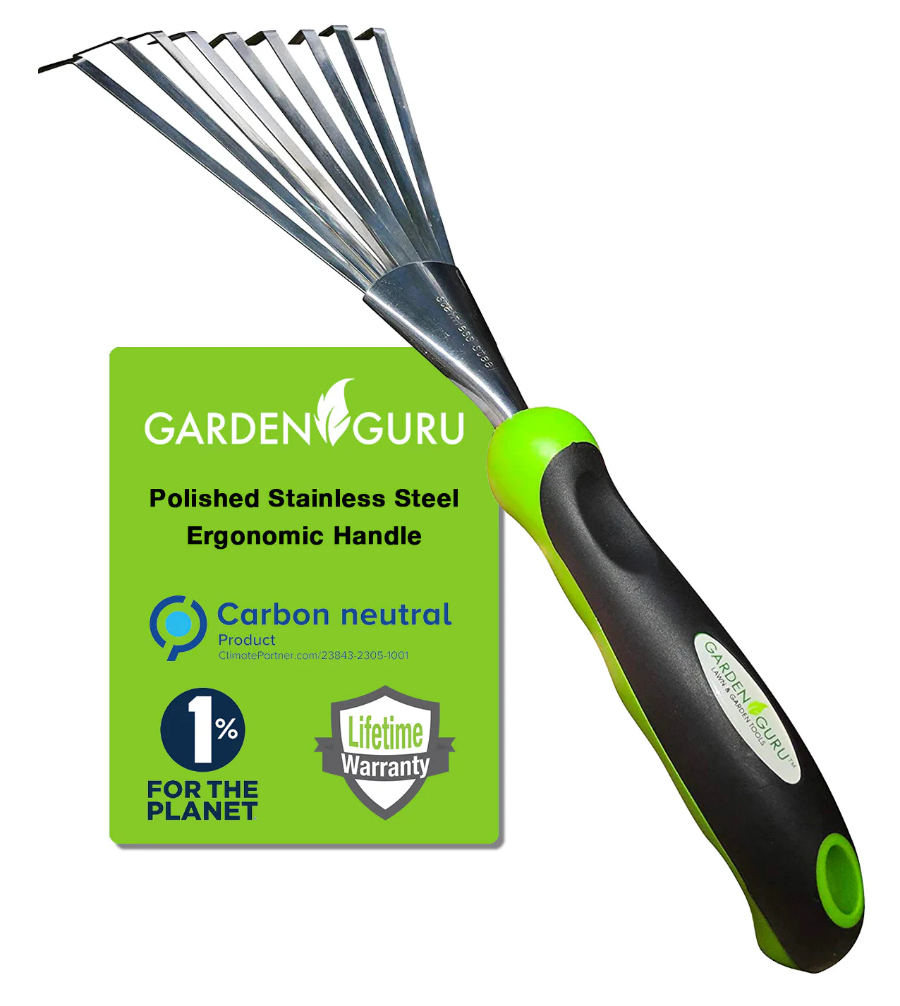 Stainless Steel Garden Hand Rake Tool - Image 2