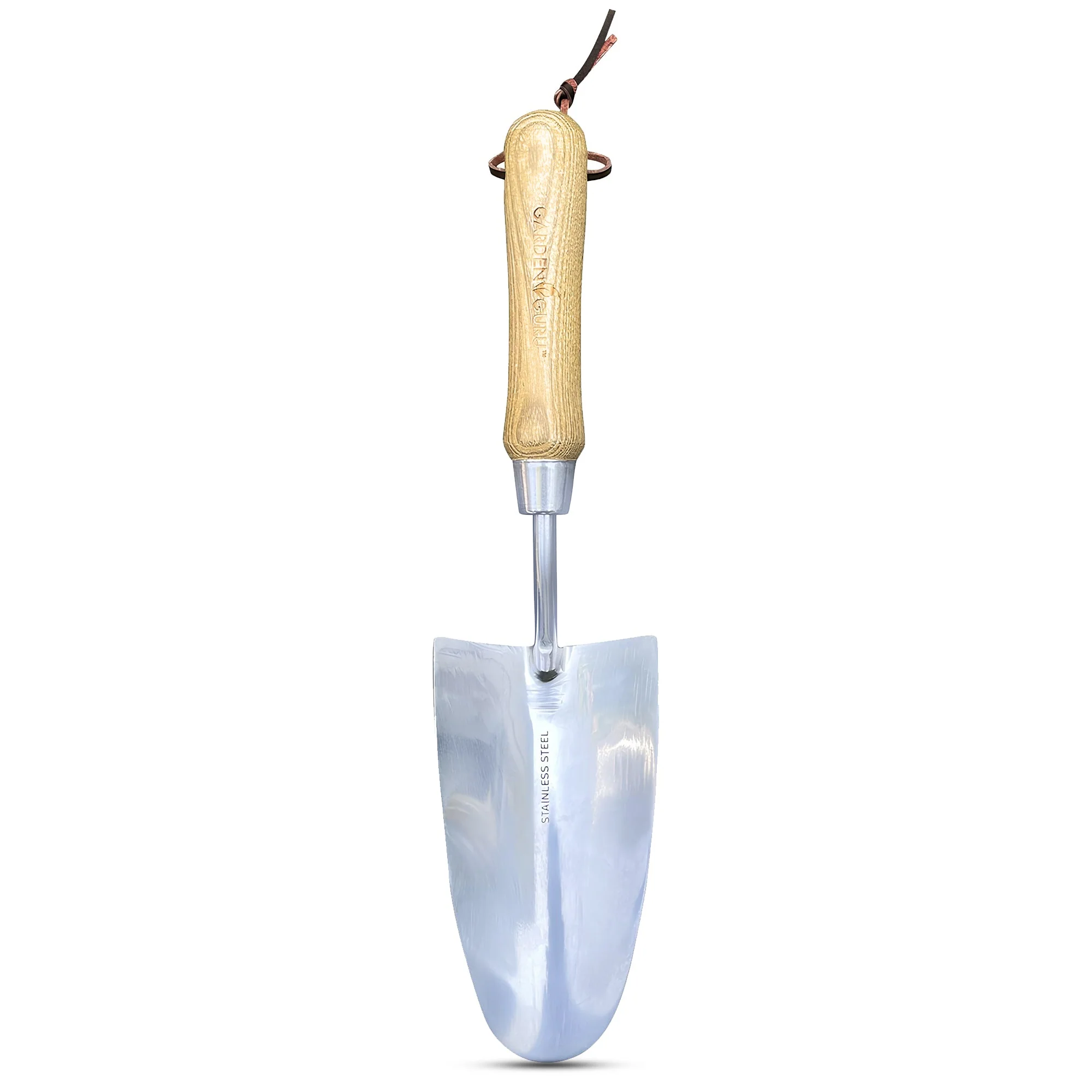 Stainless Steel Garden Trowel (classic wood handle) - Image 4