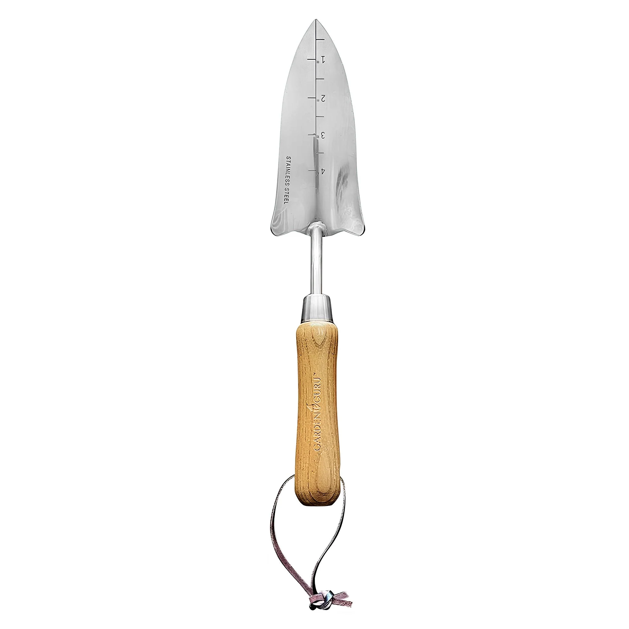 Stainless Steel Transplanter Trowel (classic wood handle) - Image 3