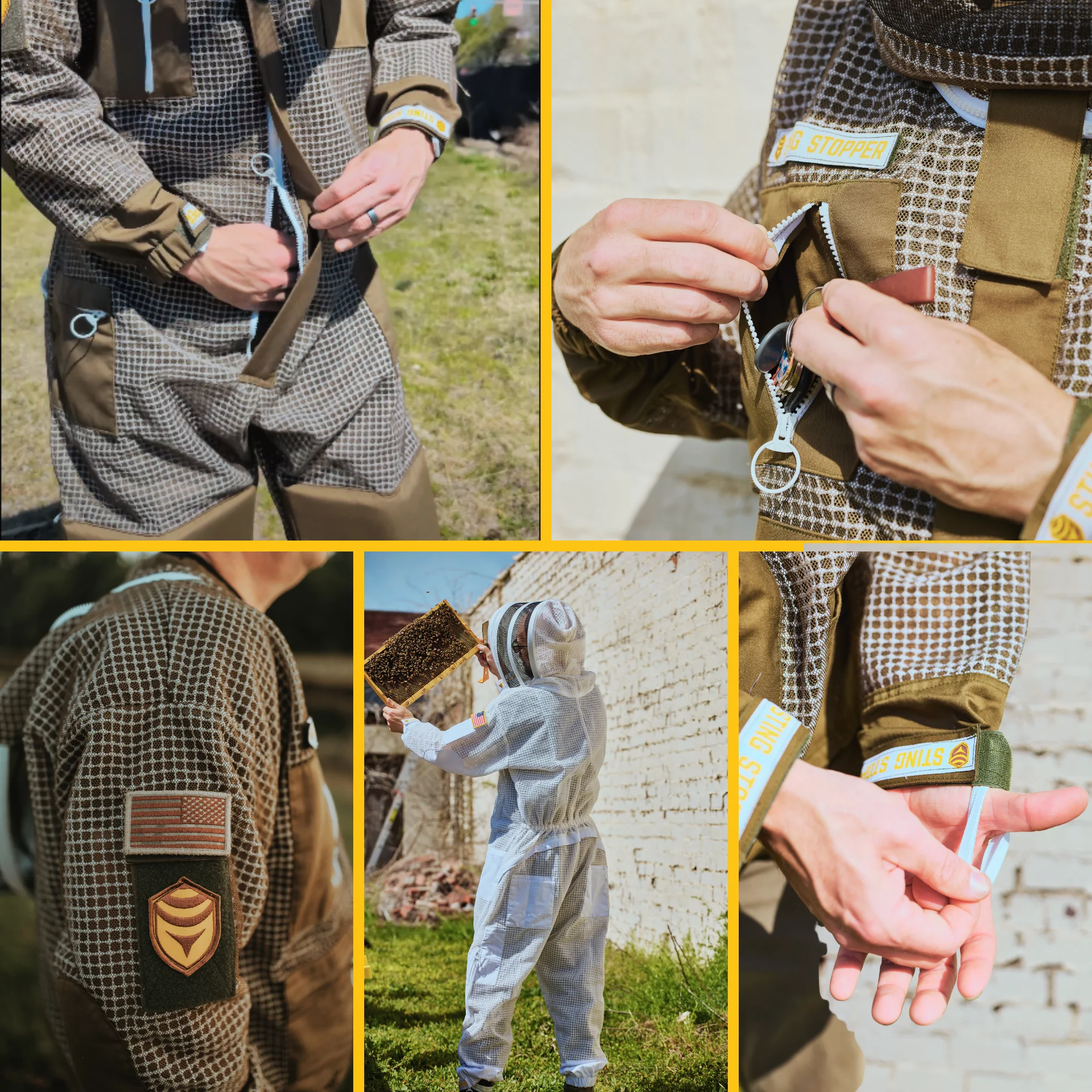 Sting Stopper Professional Ventilated Beekeeping Suit - Beekeeper White - Image 5