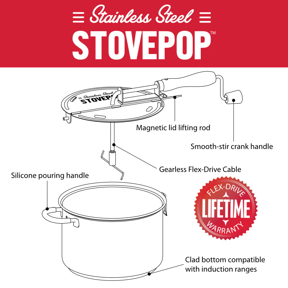 StovePop Stainless Steel Popcorn Popper - Image 2