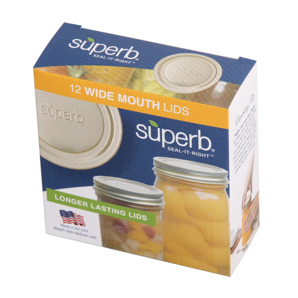 SUPERB - Wide Mouth Lids - Box of 12 - Image 4