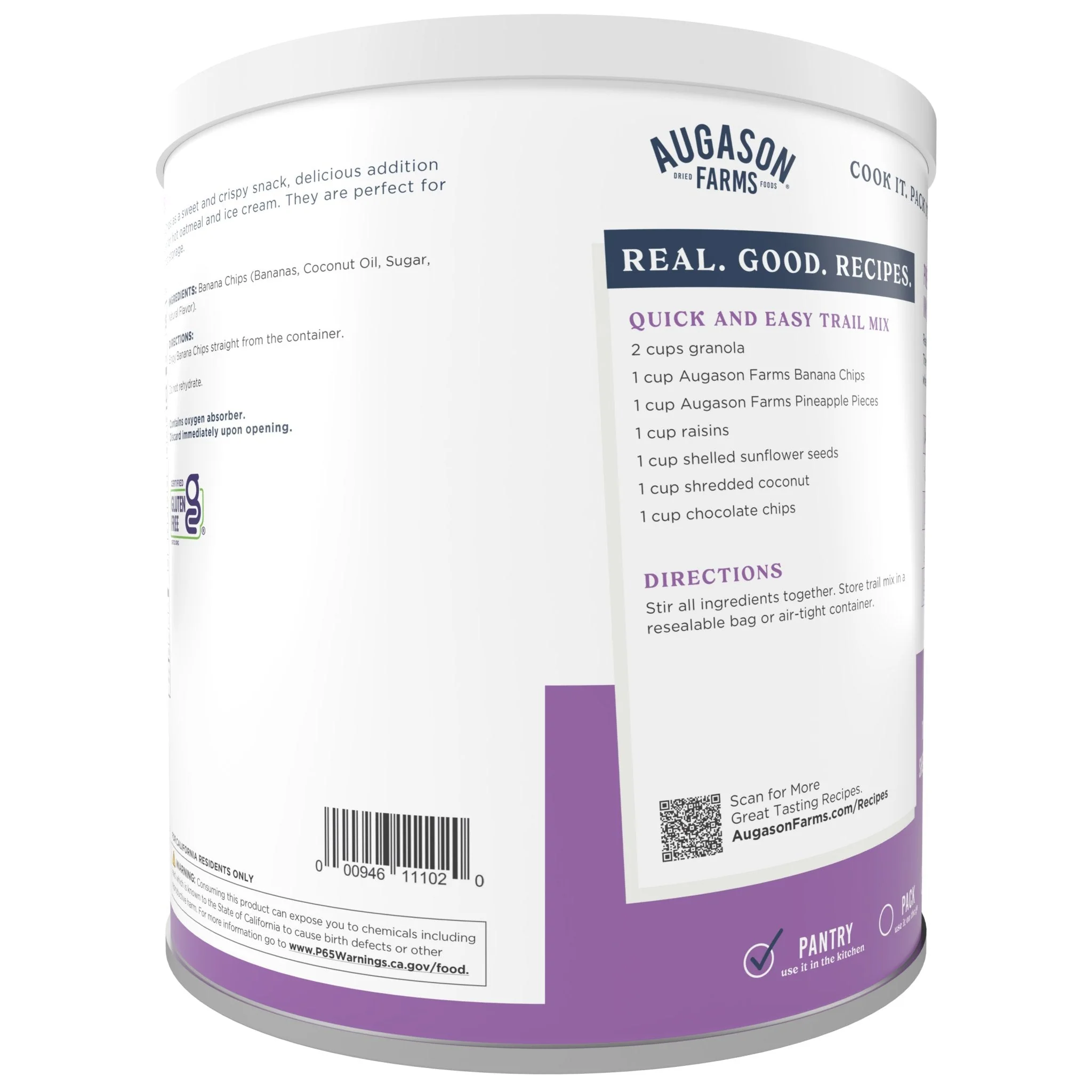Sweetened Banana Chips Can, 31 Servings - Image 2