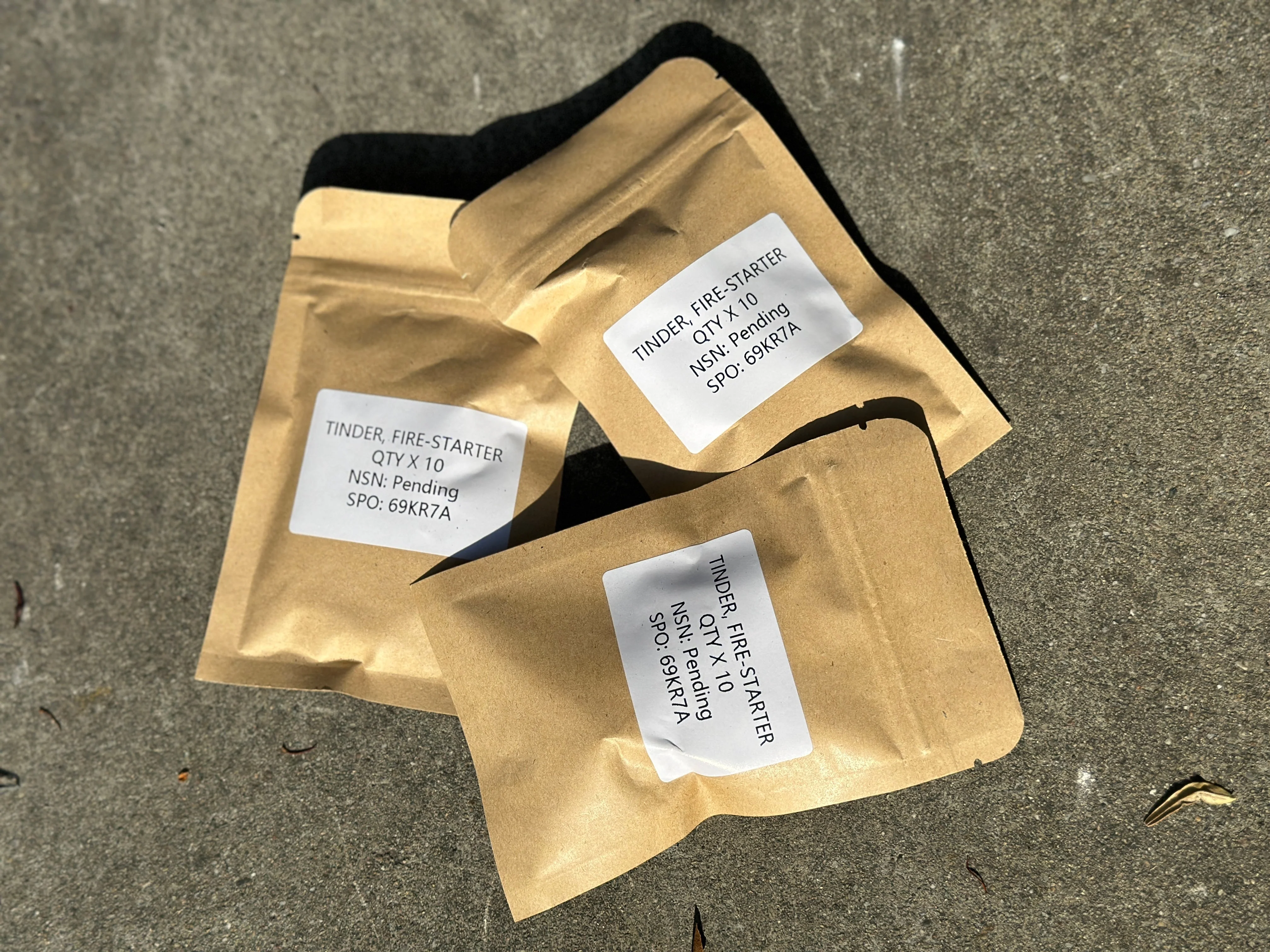 Tinder, Fire - Starter - 10 Pack - Resealable - Mil Spec - Image 11