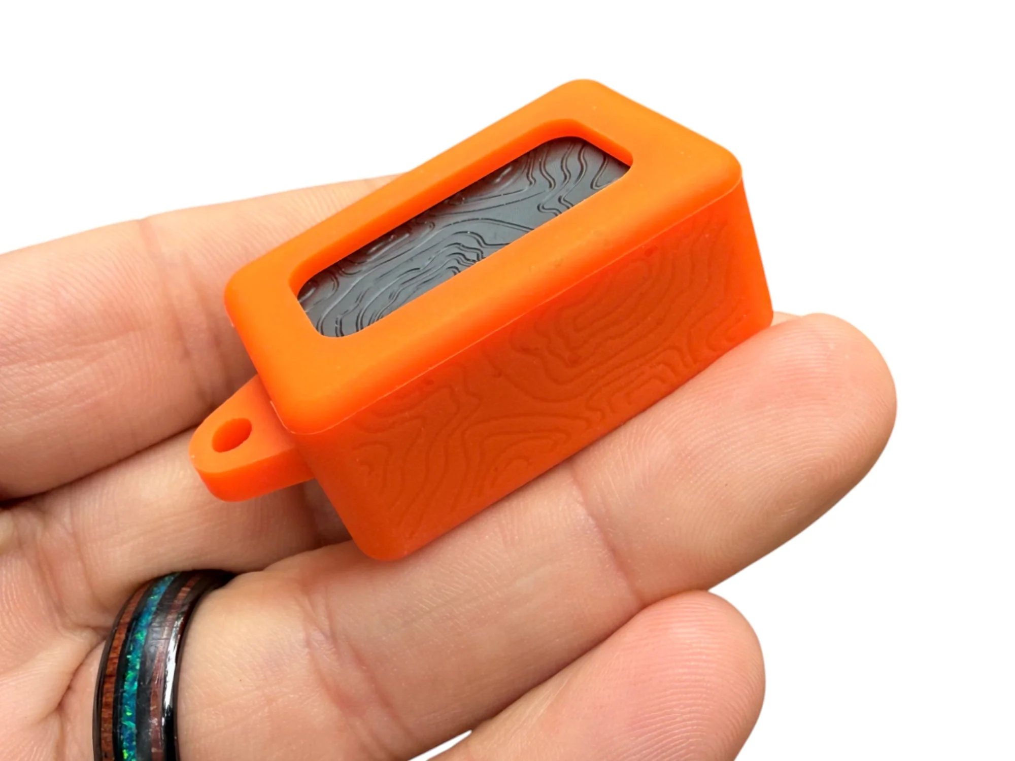 Tiny Delrin Pocket Box - ( Gen 3 ) Topo + Orange Silicone Holder - Image 10