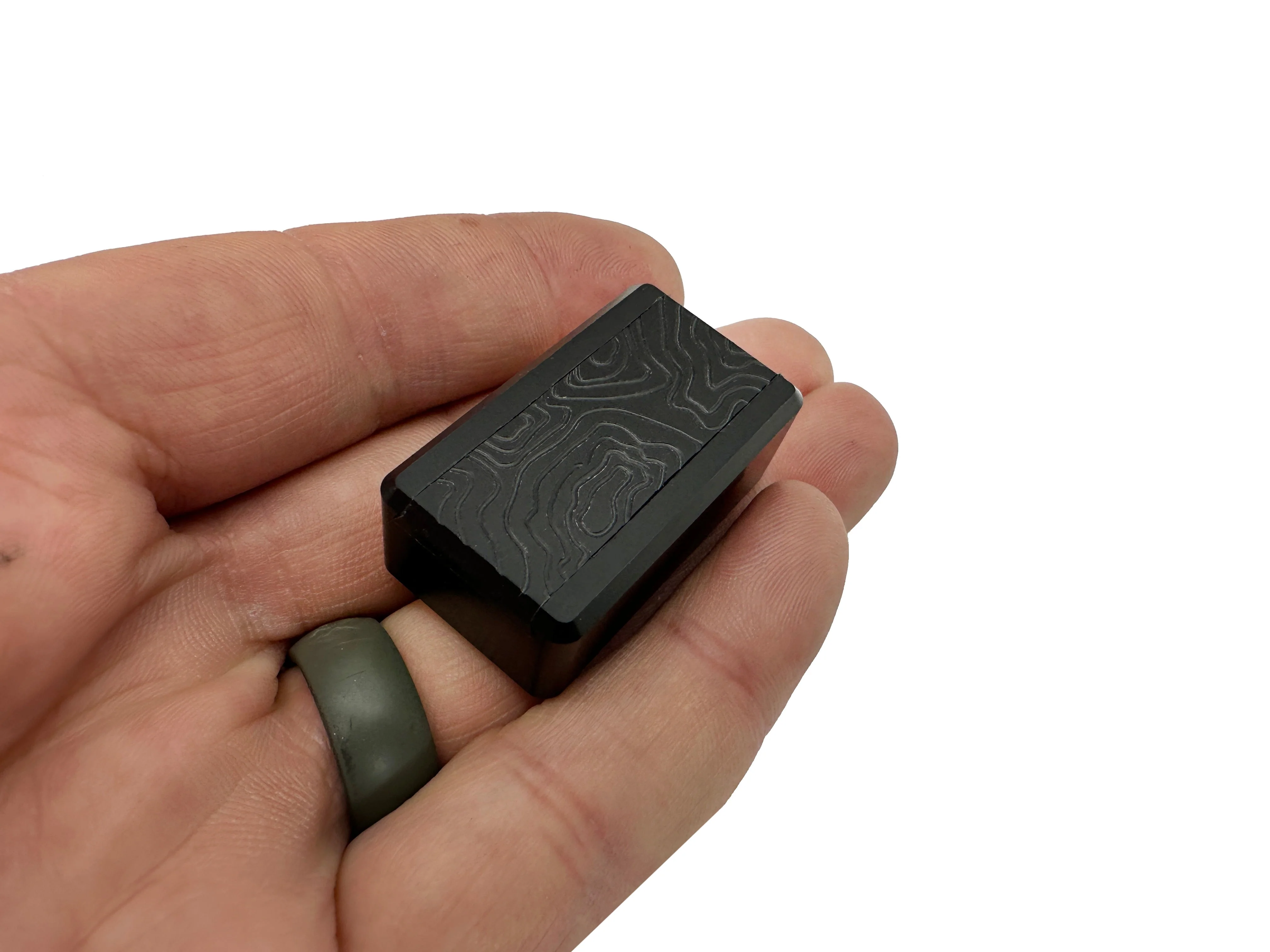 Tiny Delrin Pocket Box - ( Gen 3 ) Topo + Orange Silicone Holder - Image 4
