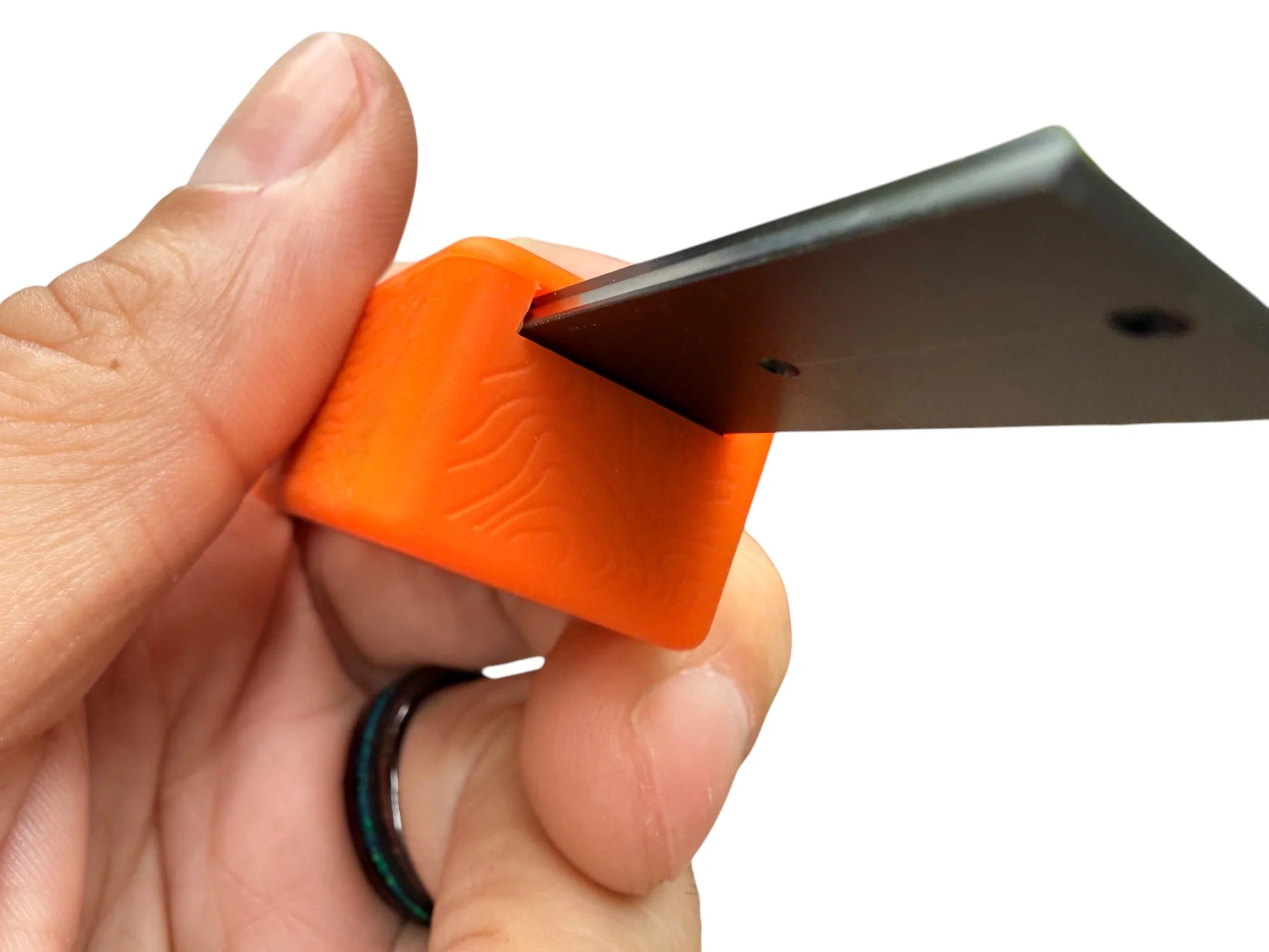 Tiny Delrin Pocket Box - ( Gen 3 ) Topo + Orange Silicone Holder - Image 9