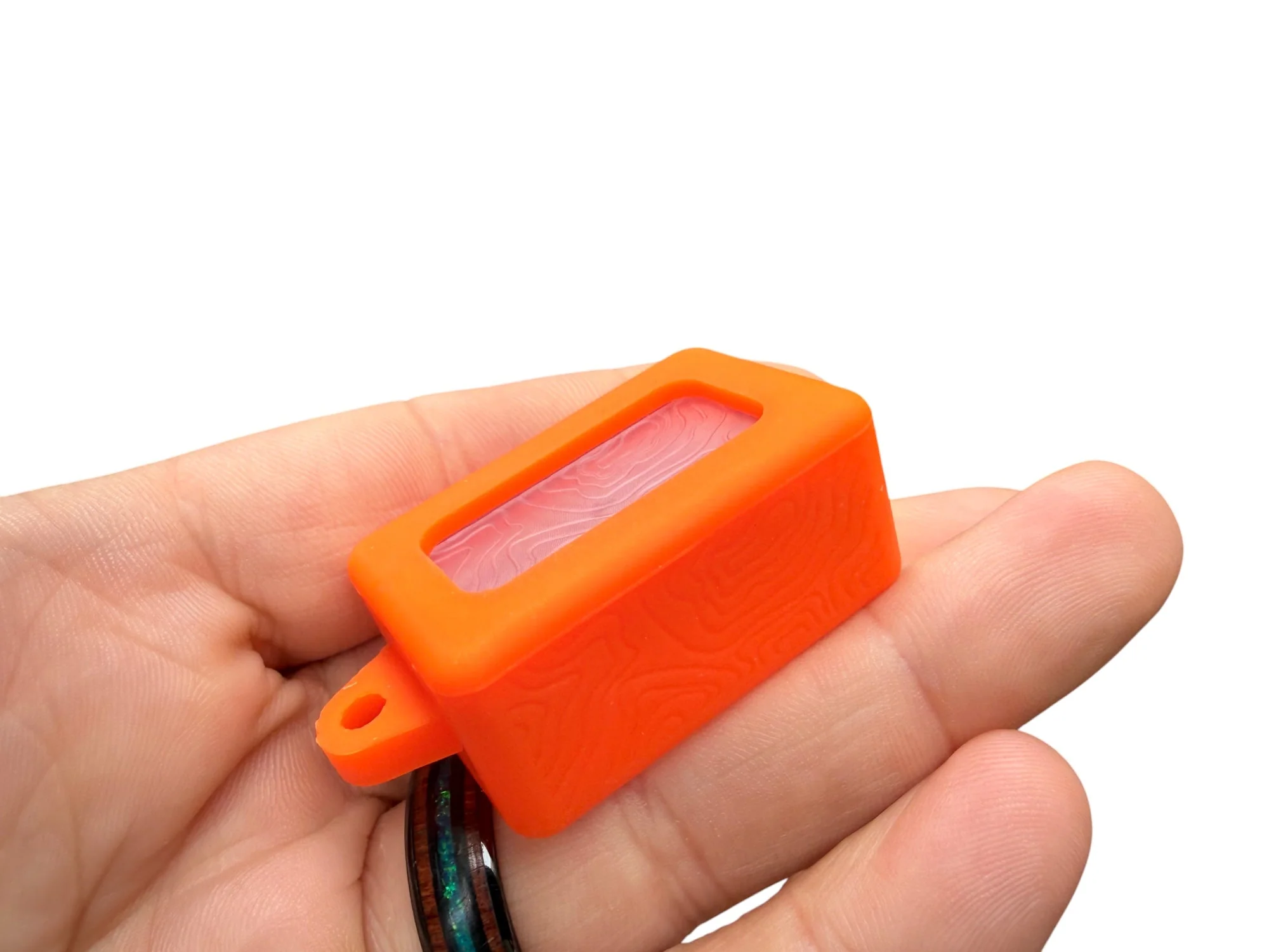 Tiny Polycarbonate Pocket Box - Gen 3 Topo + Orange Silicone Holder - Image 5