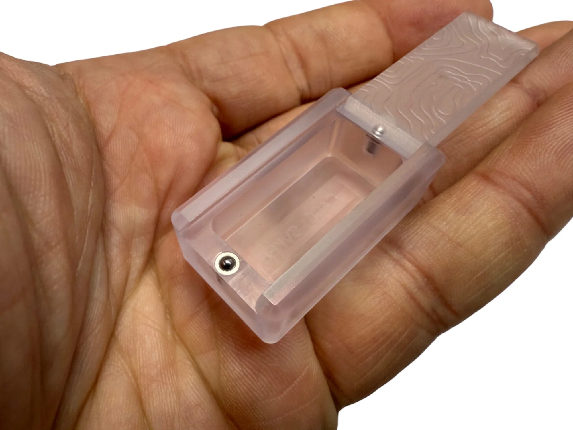 Tiny Polycarbonate Pocket Box - Gen 3 Topo + Orange Silicone Holder - Image 8