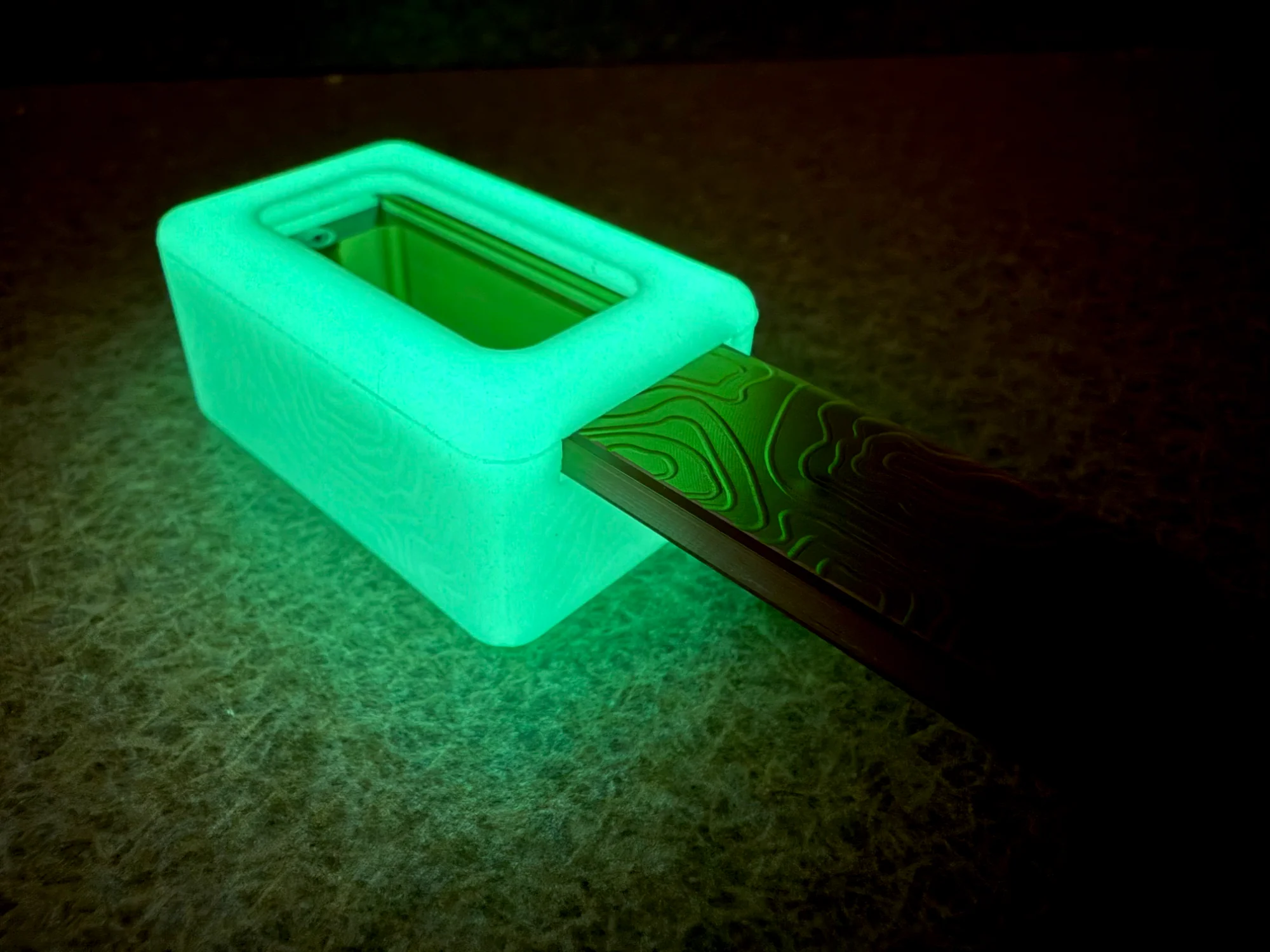 Tiny Ultem Pocket Box - Gen 3 Topo + Glow Silicone Holder - Image 2