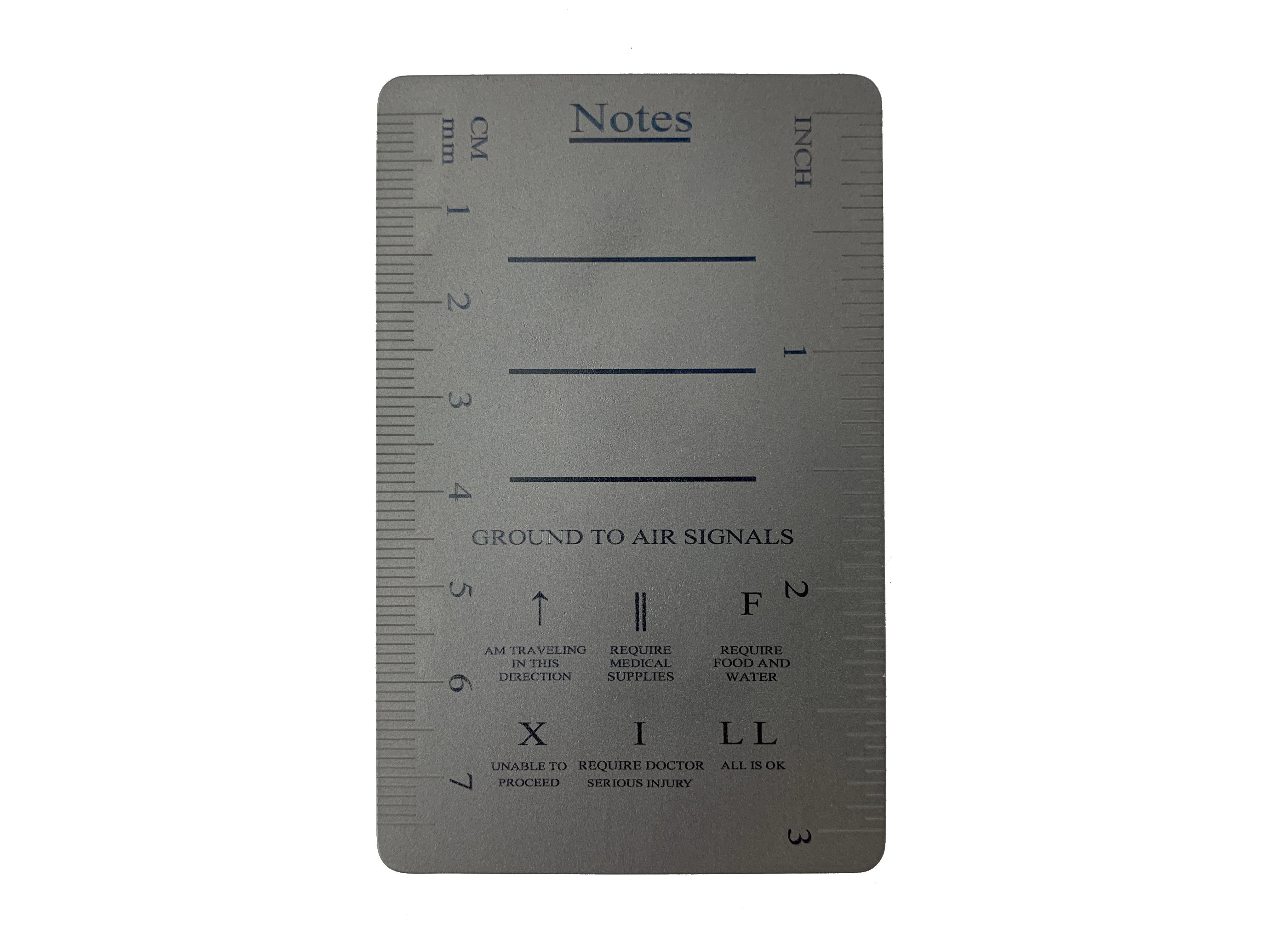 Titanium COMM Card - International Morse Code / SOS / Notes / Measurement - Image 6