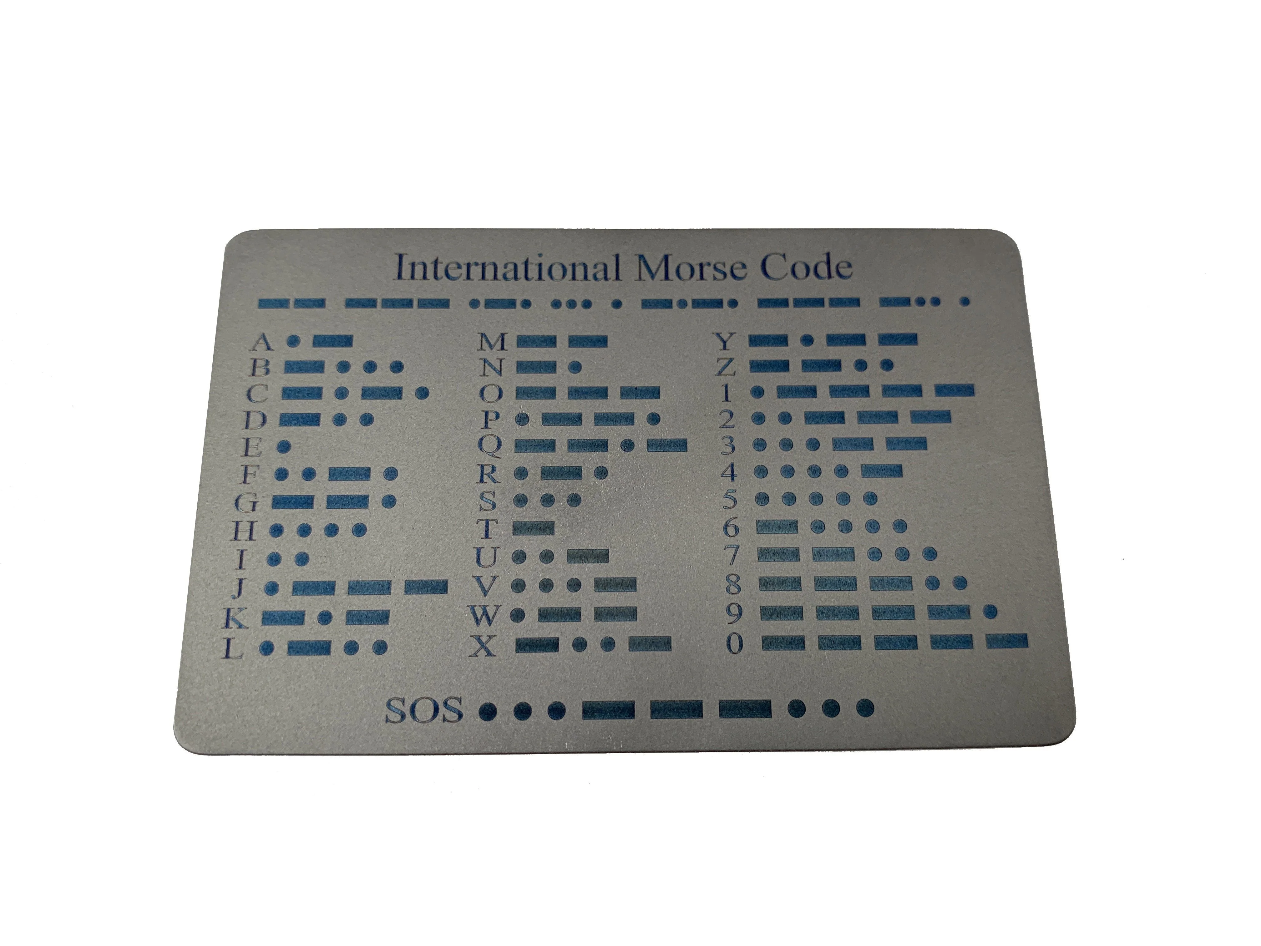 Titanium COMM Card - International Morse Code / SOS / Notes / Measurement - Image 7
