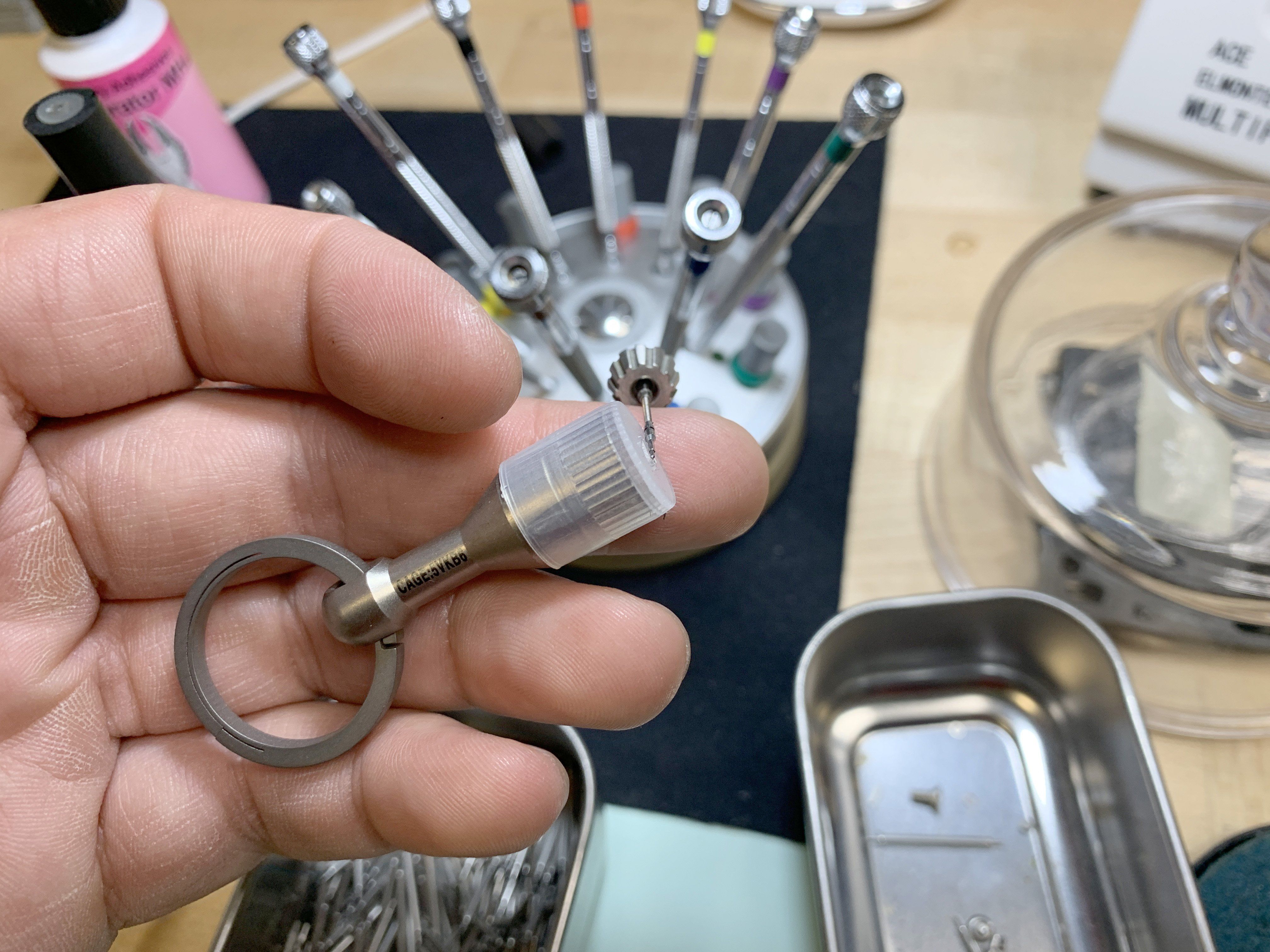 Titanium Magnetic Ferrous Tester + Living Spring Key Ring - Image 3