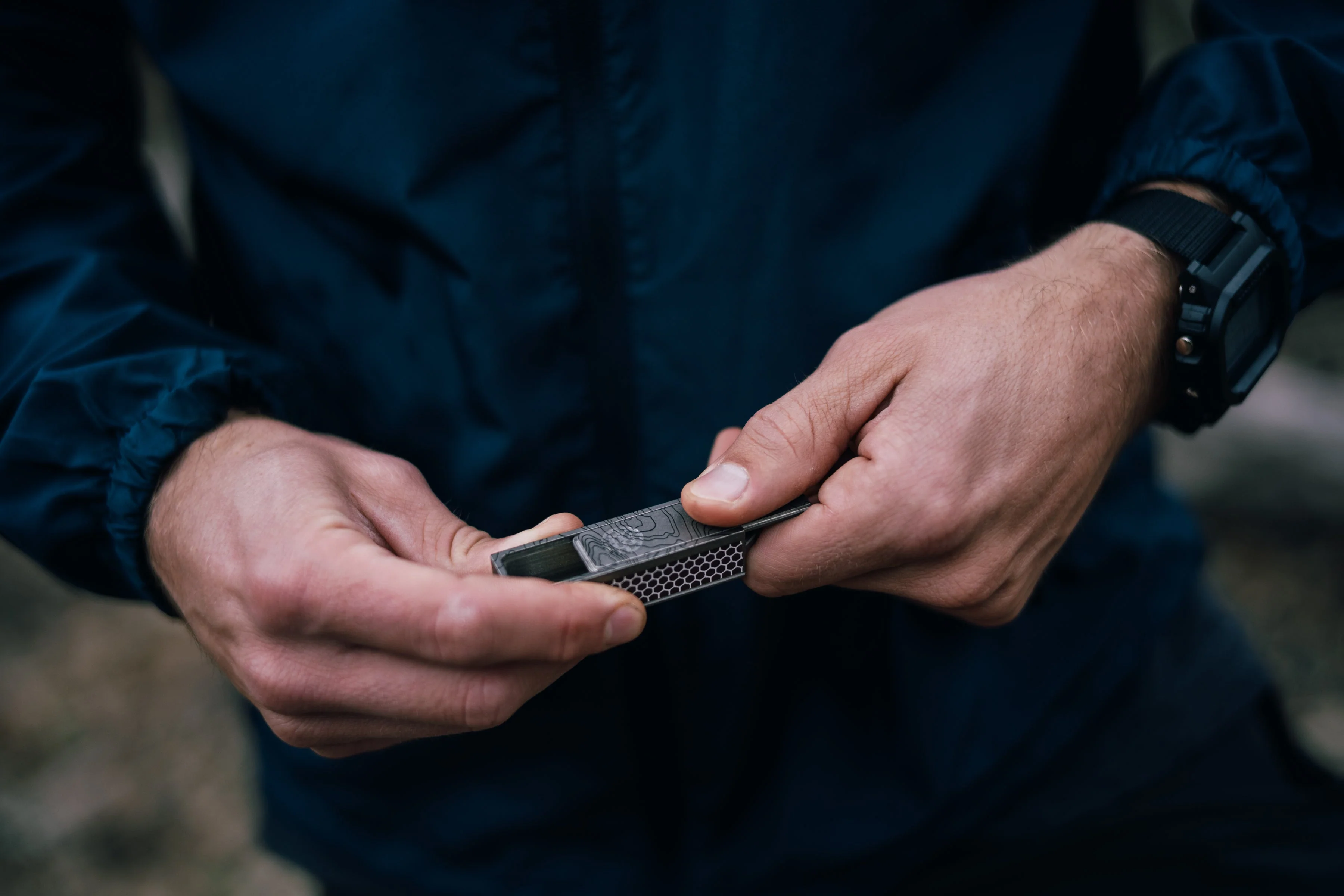 Titanium Match Slide Box With Loop - Image 10
