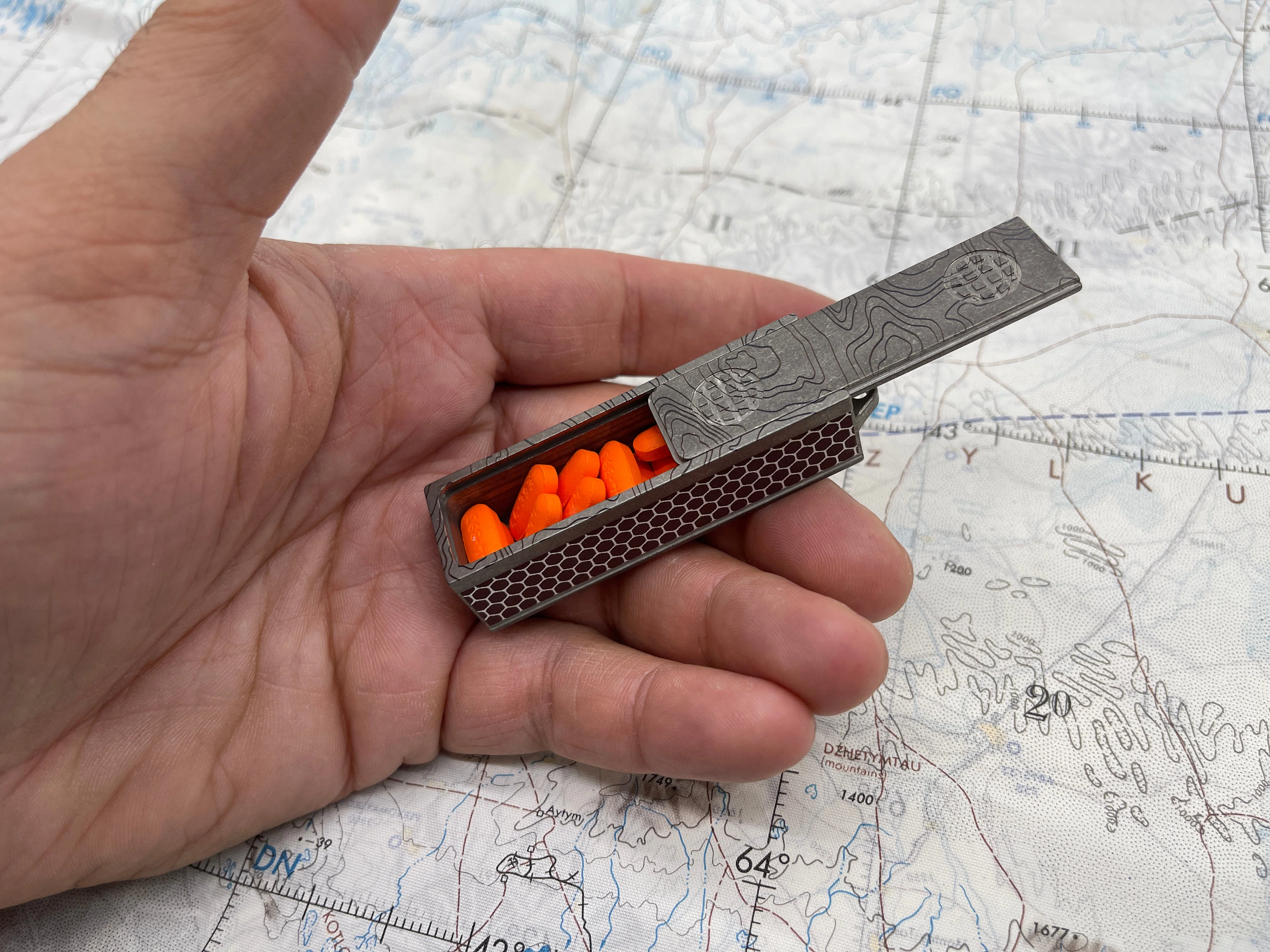 Titanium Match Slide Box With Loop - Image 11