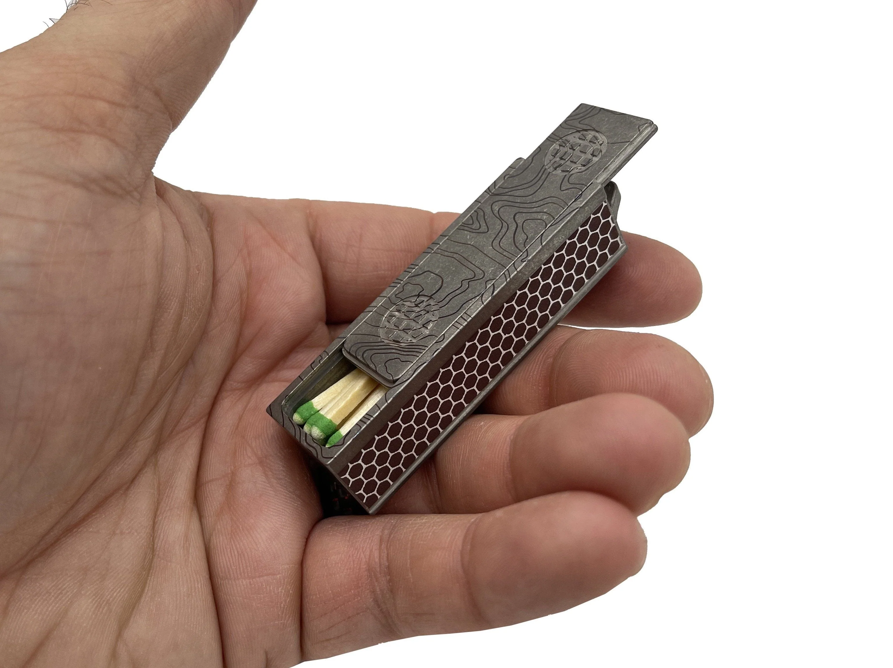 Titanium Match Slide Box With Loop - Image 13