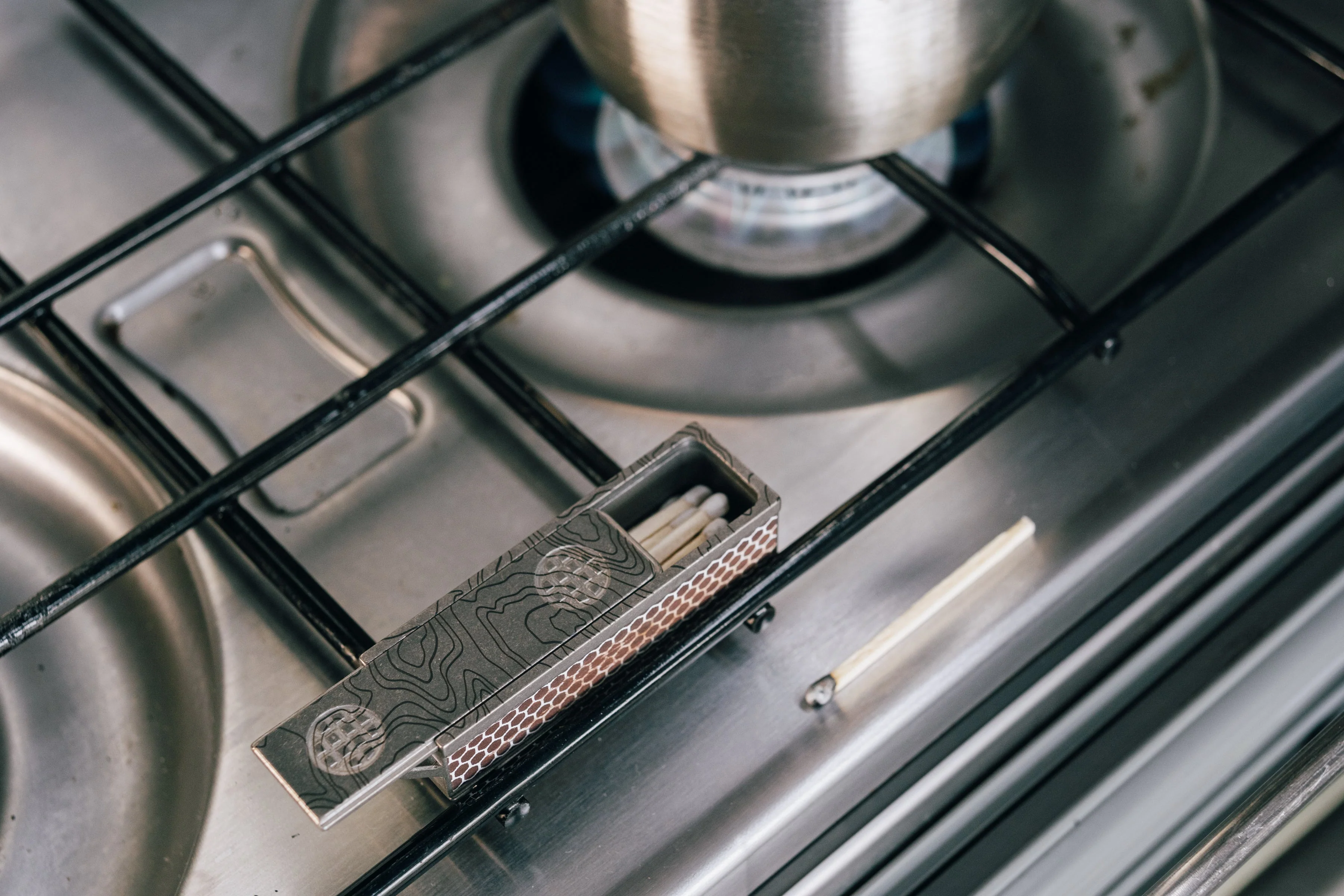 Titanium Match Slide Box With Loop - Image 8