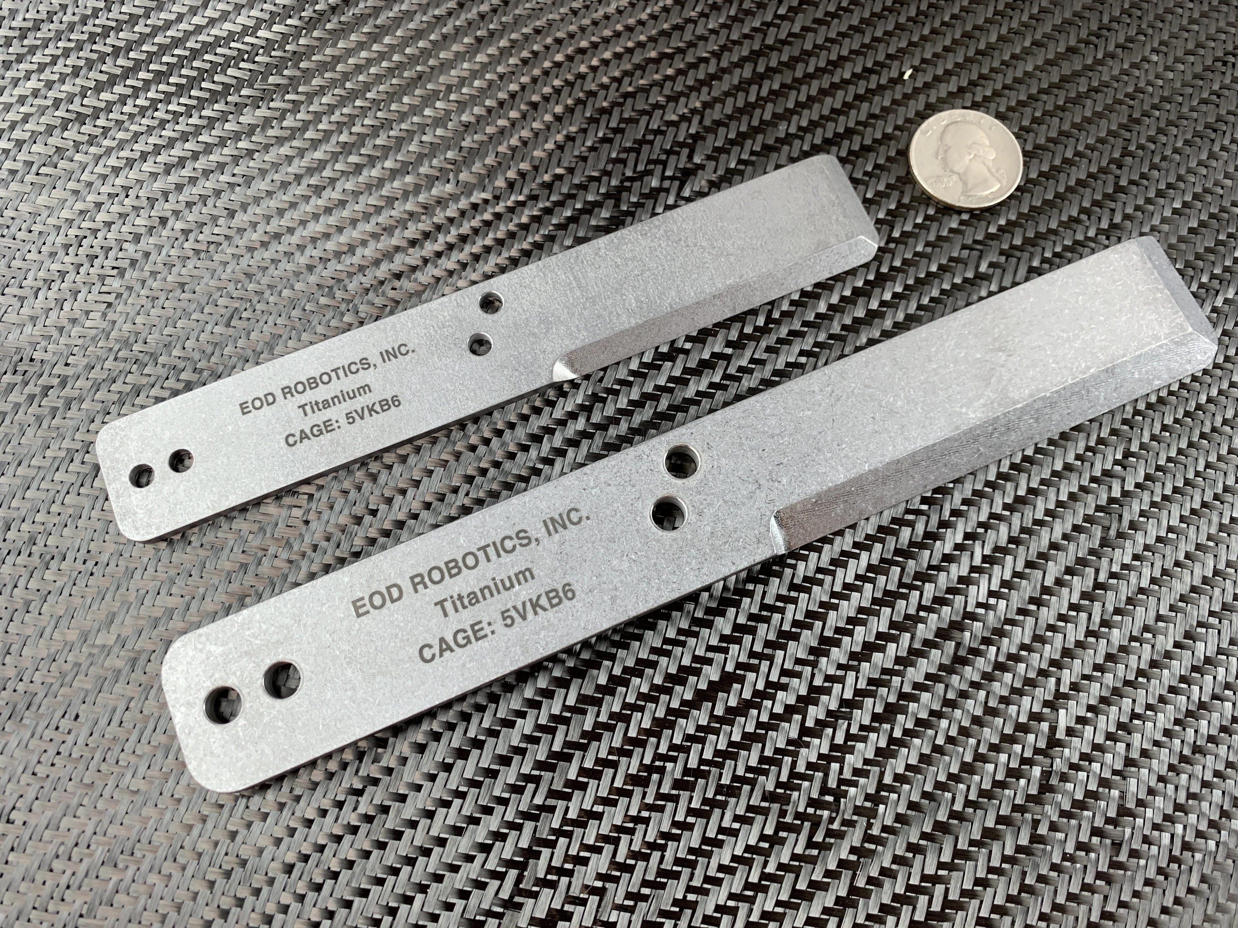 Tumbled Titanium EOD Robotics Breacher Bar ( 2 Sizes ) - Image 25