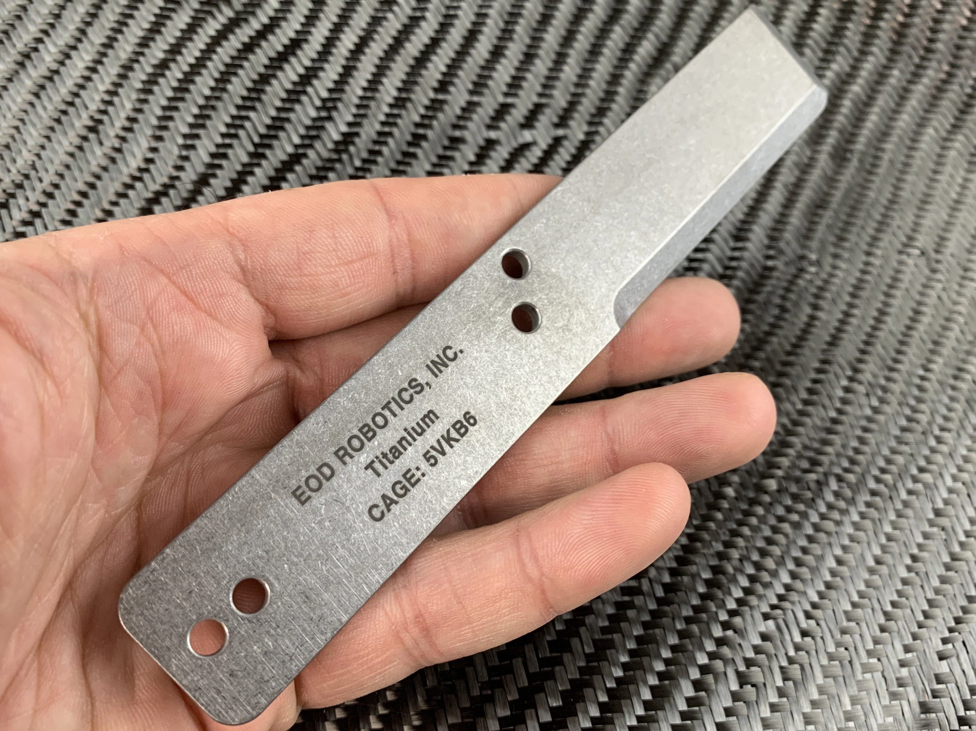 Tumbled Titanium EOD Robotics Breacher Bar ( 2 Sizes ) - Image 29