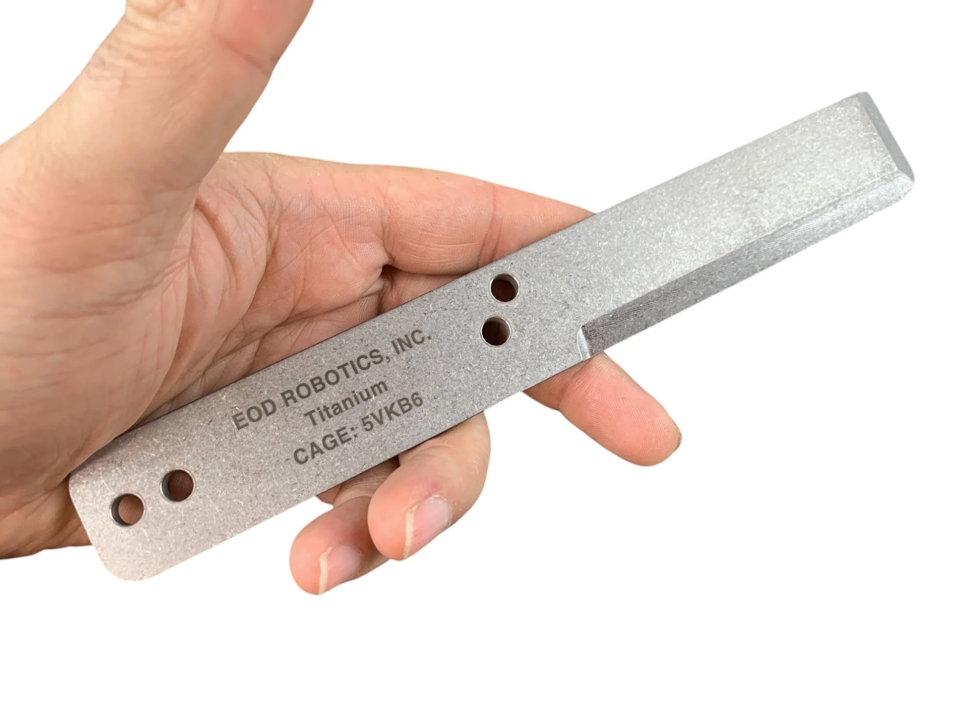 Tumbled Titanium EOD Robotics Breacher Bar ( 2 Sizes ) - Image 3
