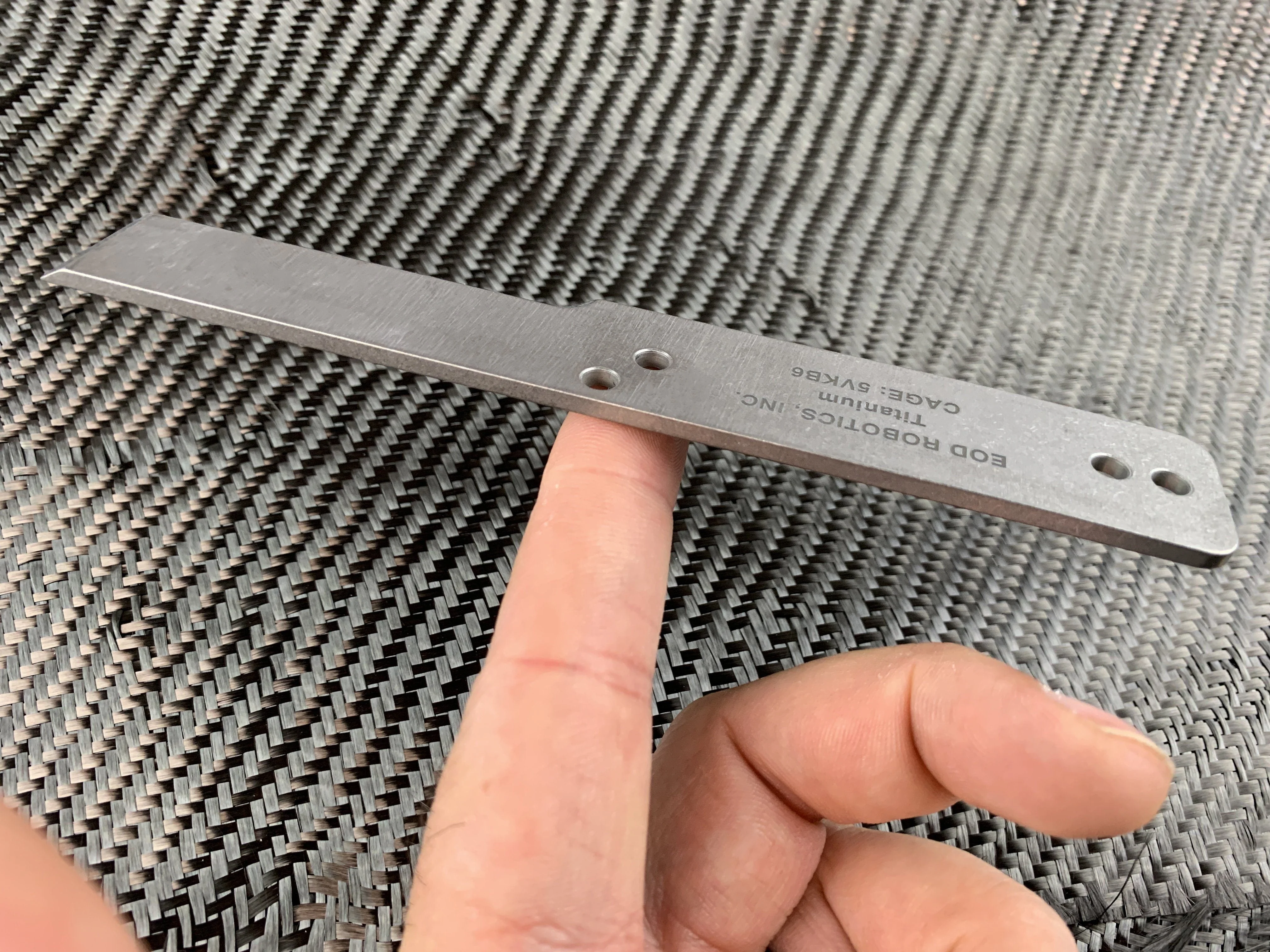 Tumbled Titanium EOD Robotics Breacher Bar ( 2 Sizes ) - Image 30