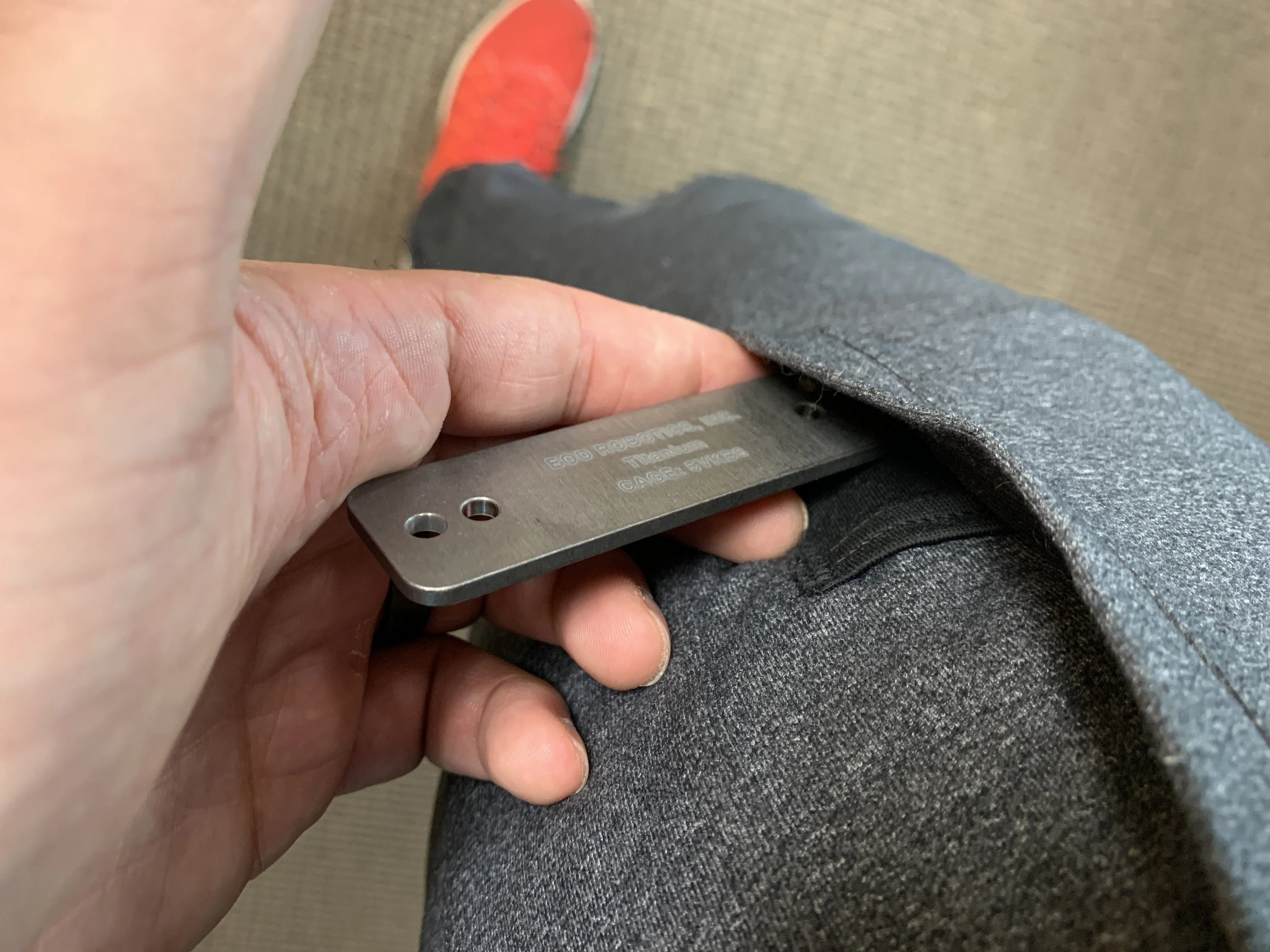 Tumbled Titanium EOD Robotics Breacher Bar ( 2 Sizes ) - Image 35