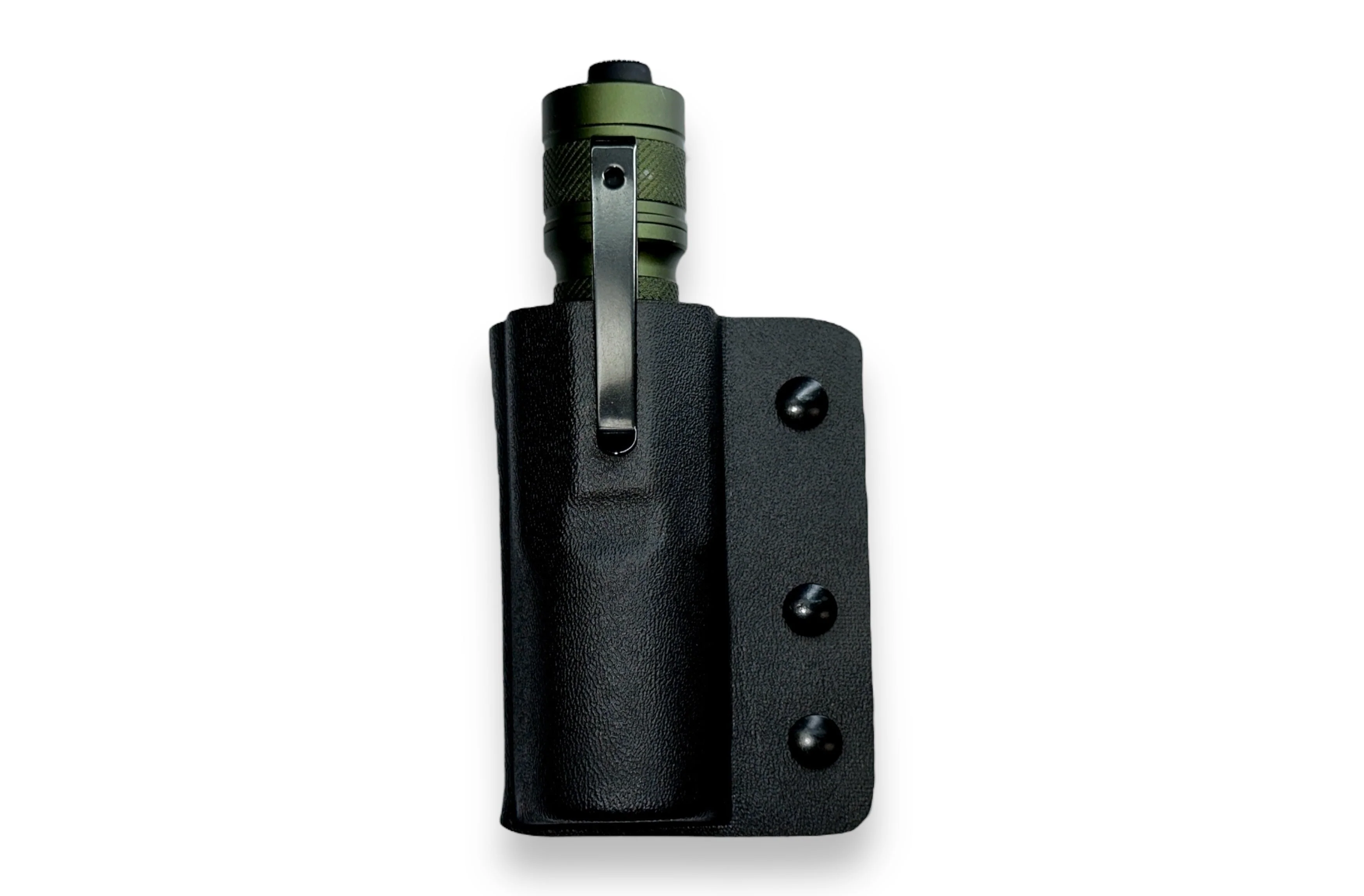 Universal Flashlight Kydex Holster - Molded Sheath + Adjustable Belt Lock - Image 2