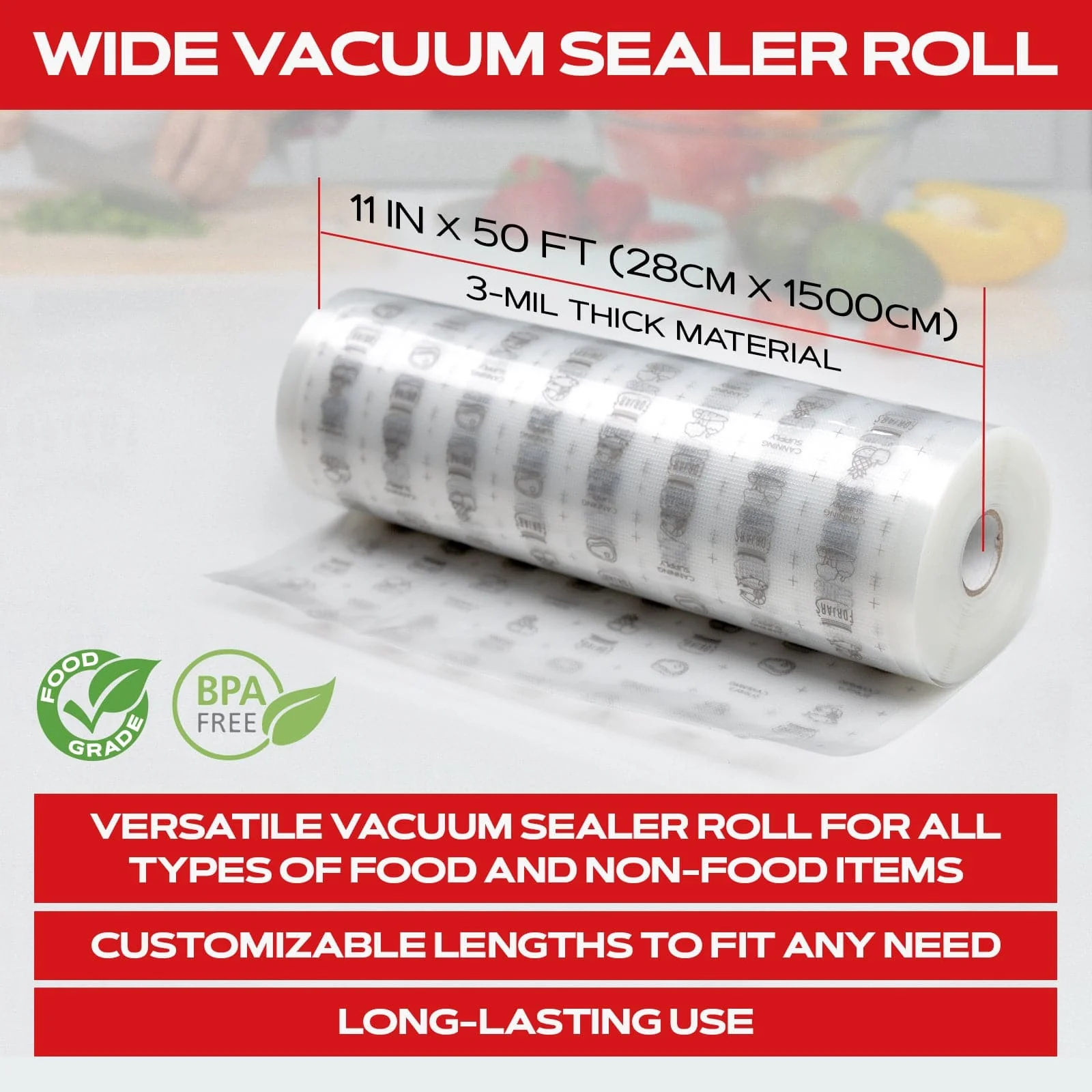 Vacuum Sealer Roll ( 11-inch) - Image 2