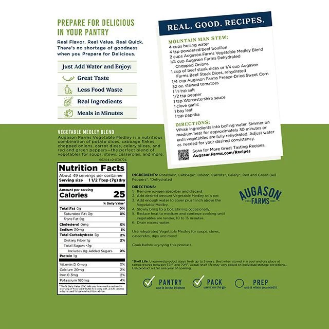 Vegetable Medley Blend Pouch, 49 Servings - Image 4